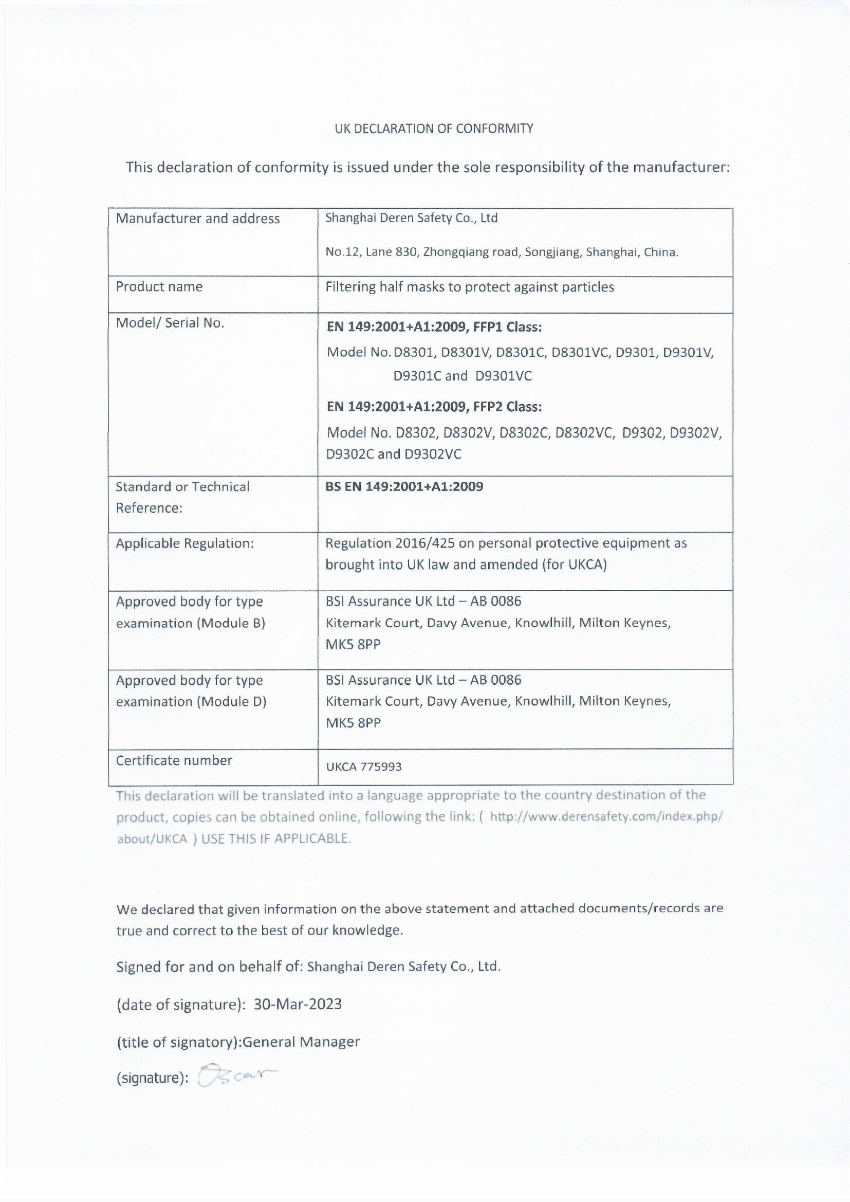 UKCA CONFORMITY